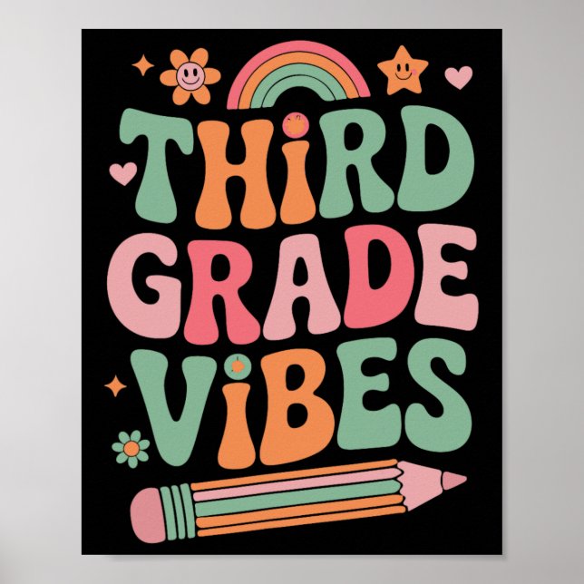 Poster Vibes da 3ª Série Olhar de Volta às Aulas para Cri (Frente)