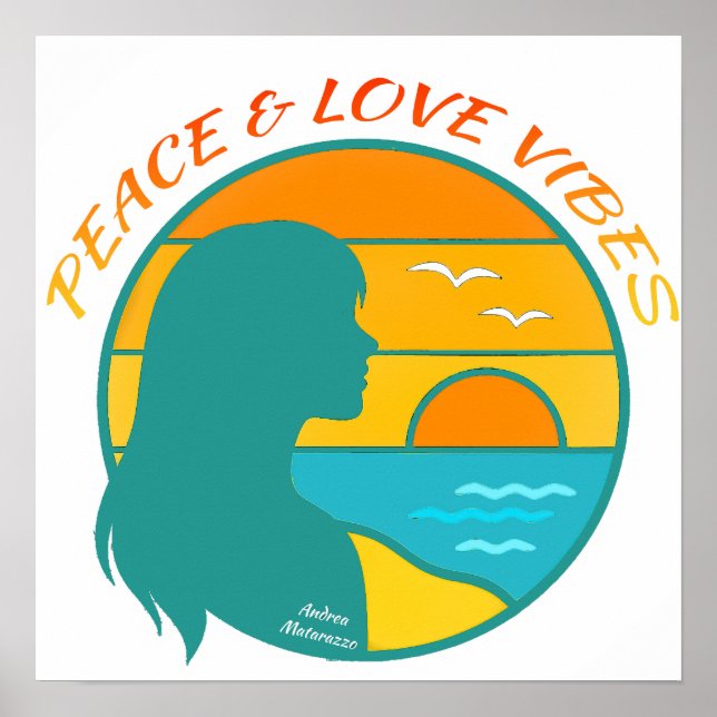 Poster Vibes de Paz & Amor (Frente)