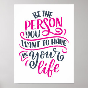 Poster Vibes Positivas - Seja a pessoa que você quer ter