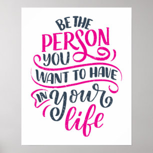 Poster Vibes Positivas - Seja a pessoa que você quer ter