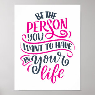 Poster Vibes Positivas - Seja a pessoa que você quer ter