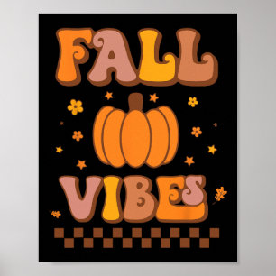 Poster Vibes Vintage Groovy Autumn Season Retro Graças