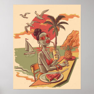 Poster Víblias de Verão do Estilo de BD