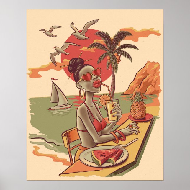 Poster Víblias de Verão do Estilo de BD (Frente)