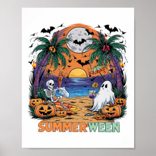 Poster Víblias do Dia das Bruxas de Skeleton Beach
