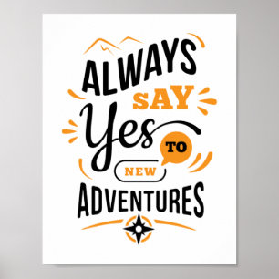 Poster Víblias positivas - Sempre diga SIM a novas inici