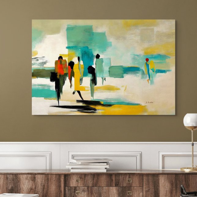 Poster Vibração do Meio-dia – Figuras Abstratas (Noontide Vibrance – Abstract Figures)