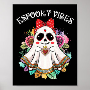 Poster Vibrações Assustadoras Mestra Halloween Espanhol M