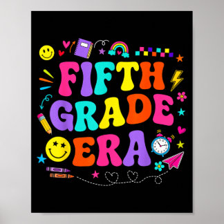 Poster Vibrações da Quinta Série Groovy Retro Volta às Au