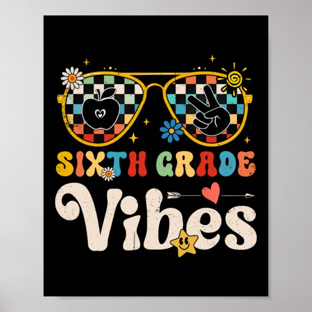 Poster Vibrações da Sexta Série - Equipe da 6ª Série Retr (Frente)