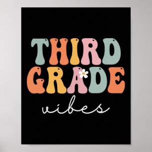 Poster Vibrações da Terceira Série Retro Groovy Vintage P