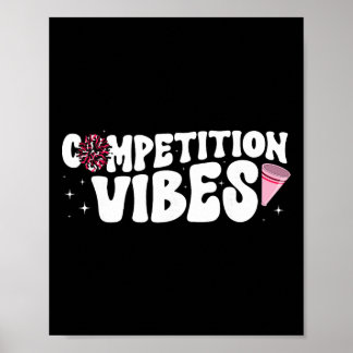 Poster Vibrações de Competição Cheer Comp Dia Cheerleader