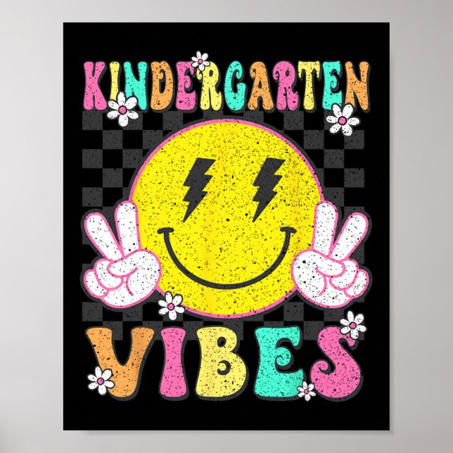 Poster Vibrações de Jardim de Infância Rosto Sorridente D (Frente)