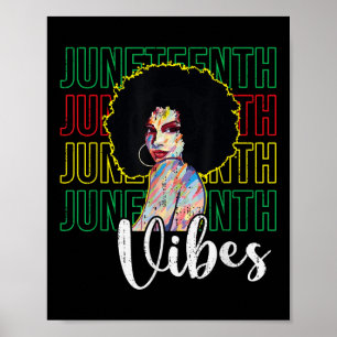 Poster Vibrações de Juneteenth Liberdade - 19 de junho de