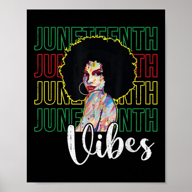 Poster Vibrações de Juneteenth Liberdade - 19 de junho de (Frente)