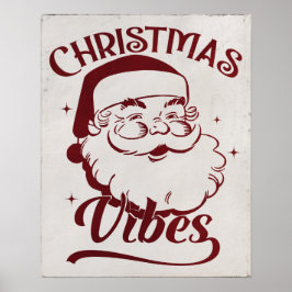 Poster Vibrações de Natal Design Vintage