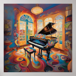 Poster Vibrações de Piano Groovy