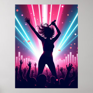 Poster Vibrações de Pop Elétrico