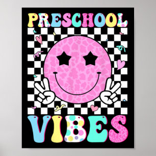 Poster Vibrações de Pré-Escola Rosto Sorridente De Volta
