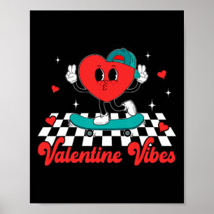 Poster Vibrações de São Valentim Groovyades Coração Fofo