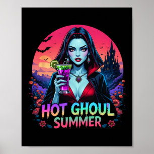 Poster Vibrações de Summerween Sorvete Engraçado Ghoul Qu