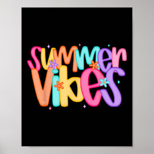 Poster Vibrações de Verão Havaí Praia Sol Fun Divertido F