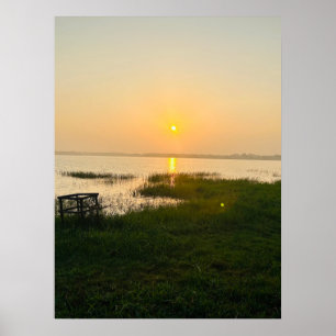 Poster Vibrações de Verão   Monograma de Sol e Areia da P