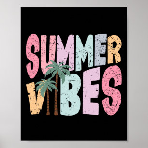 Poster Vibrações de Verão Olá Férias de Verão Cruzeiro Gr