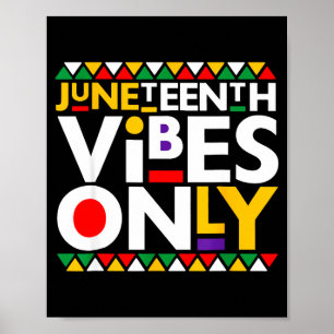 Poster Vibrações do Juneteenth apenas homens afro-america