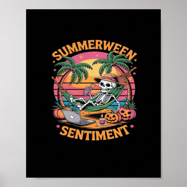 Poster Vibrações do Summerween, Férias de Verão do Esquel (Frente)