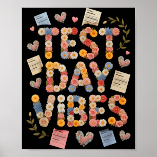Poster Vibrações engraçadas de dia de teste, tudo está be