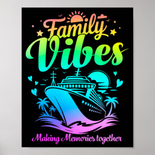 Poster Vibrações familiares cruzeiro de reunião familiar