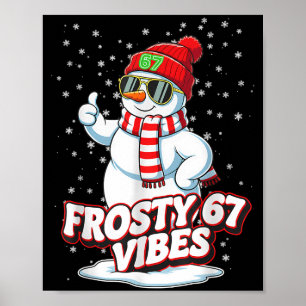 Poster Vibrações Geladas 67 Boneco de Neve para Inverno -