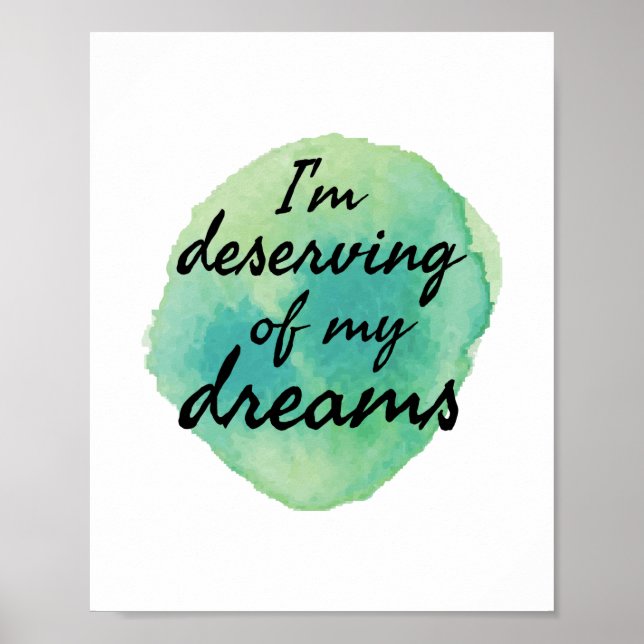 Poster vibrações positivas para autoaceitação (Frente)