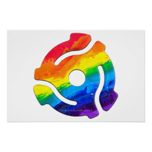 Póster Vibran do adaptador de gravação plástico de 45 RPM