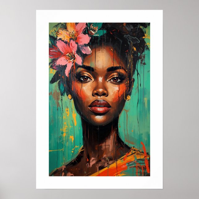 Poster Vibrant Abstract Art Print  (Frente)