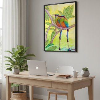 Póster Vibrant Birds Decor for Hallway, Office or Lounge