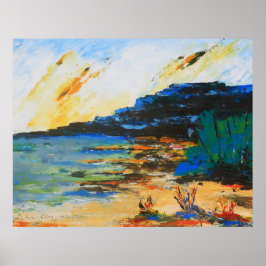Poster Vibrant Coastal Landscape