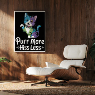 Poster Vibrant Feline Harmony Mantra