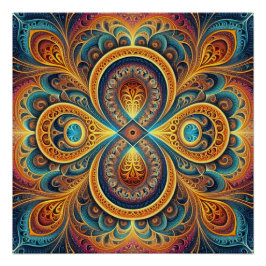 Póster Vibrant Fractal Art Jigsera Quebra-cabeça