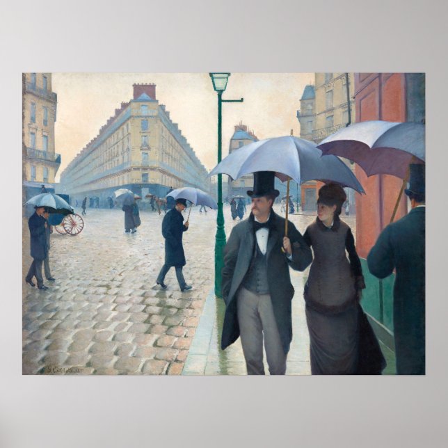 Poster Vibrant Gustave Caillebotte Paris Street Rainy Day (Frente)