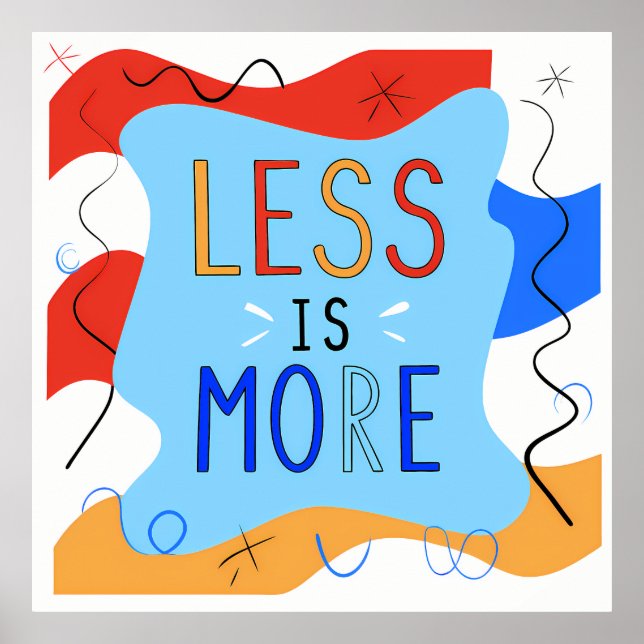 Poster Vibrant "Less Is More" Abstract Graphic (Frente)
