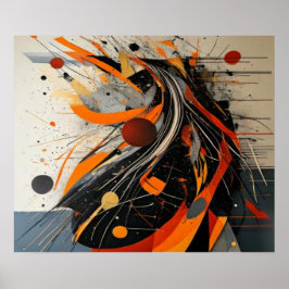 Poster Vibrant Paint Splatter Modern Abstract Art