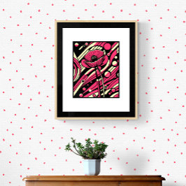 Poster Vibrant Pop Art Poppy