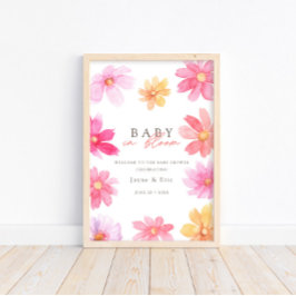 Poster Vibrant Summer Baby in Bloom Floral Wildflower