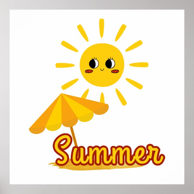 Poster Vibrant Summer Sunshine Design (Frente)