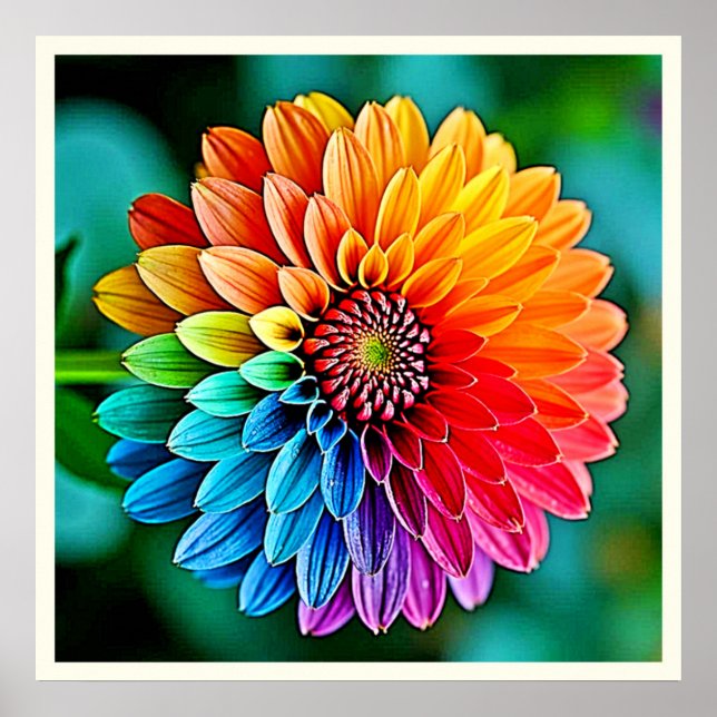 Poster Vibrante Bloom de Esperança e Joy Design (Frente)