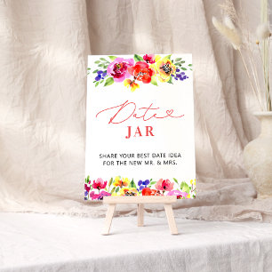Poster Vibrante Data Floral Jar Bridal