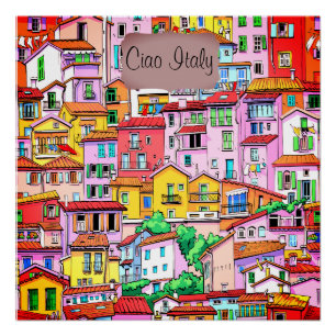 Póster Vibrante face italiana