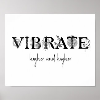 Poster Vibrate mais alto e mais alto Lotus dragonfly 8x10